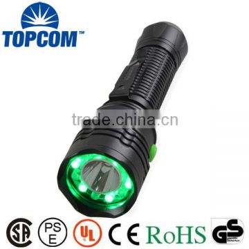 Rear magnet Signal Rechargeable Flashlight LED Super Capacity Torch