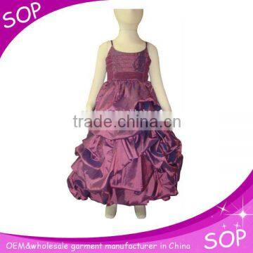 Pretty taffeta kids party dresses