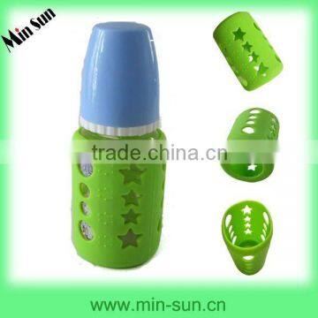 healthy pure silicone baby bottle cover