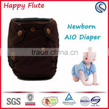 Happy Flute Factory Sale Organic New Design Newborn Aio Cloth Diaper