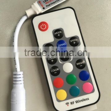 hot selling high quality 17 key rgb controller with rf remote