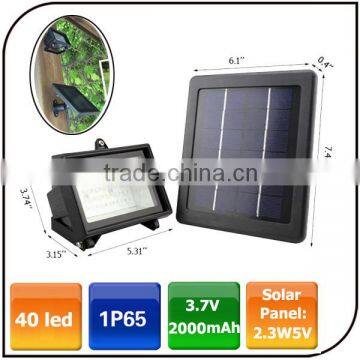 40 led flood light green white led garden Lamp Outdoor Waterproof aluminum led panel solar floodlight