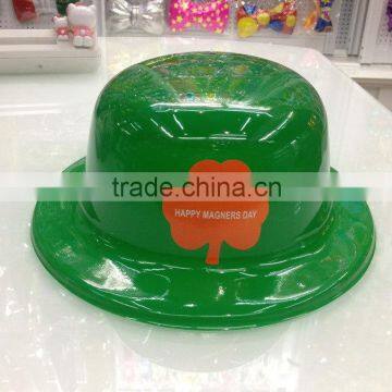 promotion gift party purpose plastic clover drawing green hat