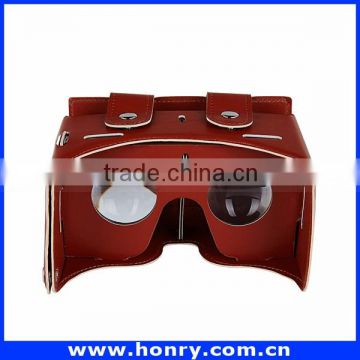 2016 fashionable Leather 3D Glasses VR Box/VR 3D BOX Headset full of stock from china