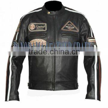 classic motorcycle leather jacket, men classic bikers leather jackets