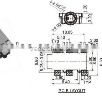 2.5mm waterproof phone jack