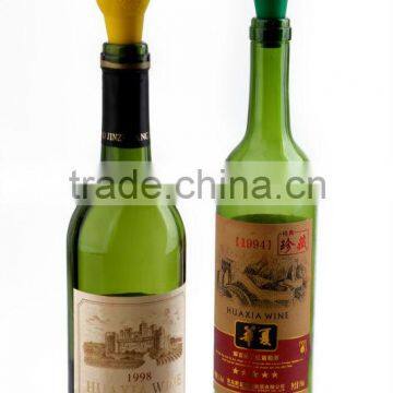 Funny wholesale antique glass bottles with glass stoppers, silicone wine bottle stopper, novelty wine bottle stopper