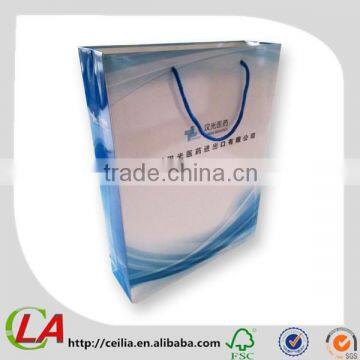 Glossy Coated Paper Bag Handmade Folding Paper Bags