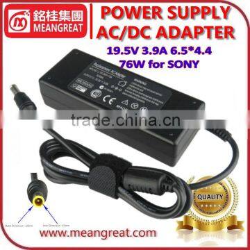 For Sony 19.5V 3.9A 6.5*4.4 76W Laptop Charger