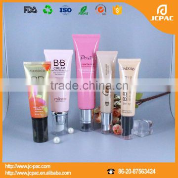 Airless PE whitening BB cream tubes for cosmetic packaging with pump tube