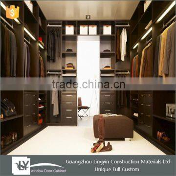 hot sale in Guangzhou 2015 New popular "U"shape walk-in wardrobe