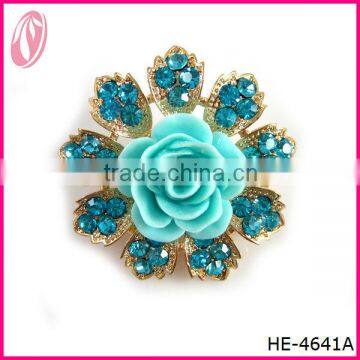 Dazzling Crystal Brooch Blue Sapphire Inlaid 2013 Hot Sale