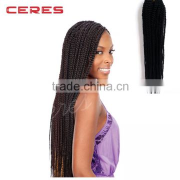 factory wholesale 100g/packet 16-24inch senegalese twist synthetic crochet braids