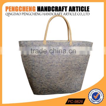 women fashion jute shopping handbag