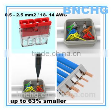 directly factory up to 63% smaller Wago Compact Push Wire connector for junction boxes 2273series