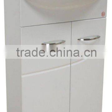 Floor mount white MDF bathroom vanity