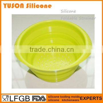 Food grade BPA free silicone foldable colander