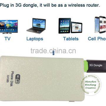 Portable wifi hdd/power bank/wifi router for iphone/android