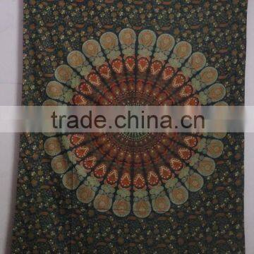 RT-630 Mandala Decorative Mandala Printed Tapestry Wall Throws Indian decor Art Sanganeri Screen Print Bedspread Jaipur