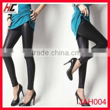 women tight imitation leather leggings