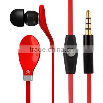 Wallytech Flat Cable Metal Earphone for iPhone 5