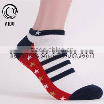 White 100% Cotton Funny Custom Design Ankle Socks