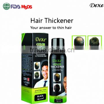 Professional Hair Product of DEXE Hair Thickening Spray and Hair Building Fibers Spray