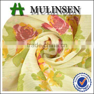 Shaoxing Textile 100% Polyester different types of chiffon fabric prints