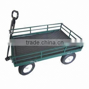 Steel Mesh Garden Cart with 10" Pneumatic Tyre and PS Mat