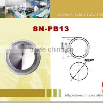 Fire-resistant stainless steel surface morden appearance electronic push button for elevator/elevator push button/SN-PB13