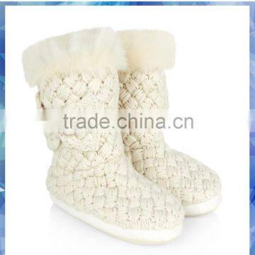 Cable kint white boots,2014 fashion cable knitted platform boots,boot girls