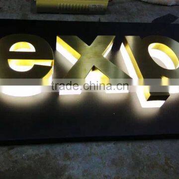 Lighted alphabet store front metal led sign letters