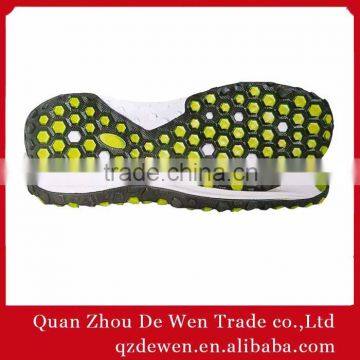 40# To 46# Hexagon Parten Men Eva Rubber Sole For Shoes MOQ 1200 Pairs