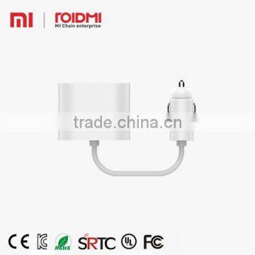 Xiaomi,2016 new release multi-function roidmi 2 in 1 car cigarette lighter charger adapter