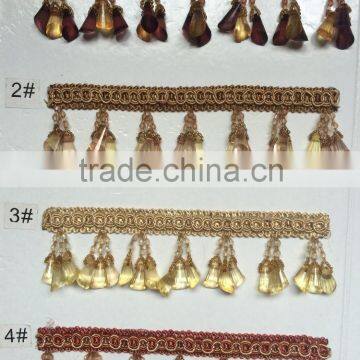 [YZLACE] Tassels Lace Curtains Wholesale 10080