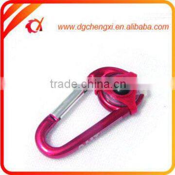 LED flashlight aluminum carabiner keychain hot sale