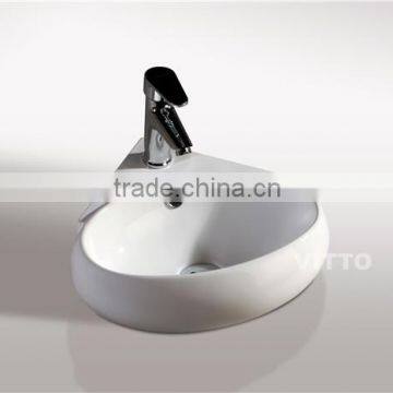 popular small ceramic wall hung corner basin