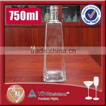 Shaped high flint vodka bottle 750ml screw top alcohol glass bottle                        
                                                                                Supplier's Choice