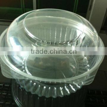 Clear transparent disposable round salad box with lid/16oz*20oz*24oz*32oz*disposable round salad box