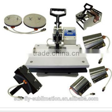 sublimation 8 in 1 Combo t-shirt mug cap heat transfer printing press machine (SFS-M06B)