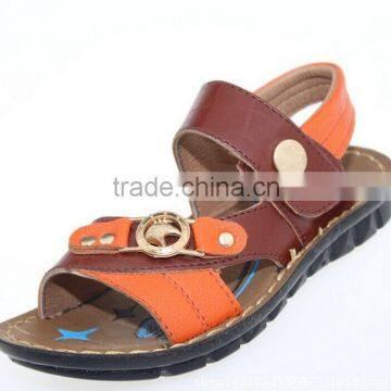 2015 Best selling cheap high qualtiy beach boys genuine leather sandals