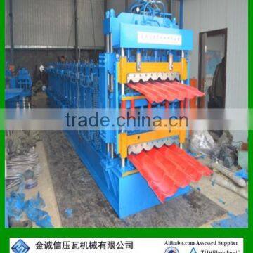 Automatic glazed steel roof double layer roll forming machine