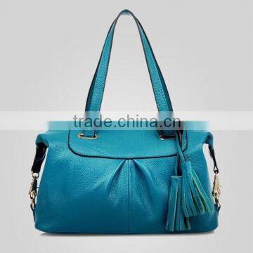 Custom Royal Women Leather Extra Large Tote Bag With Zipper Pocket photo-3