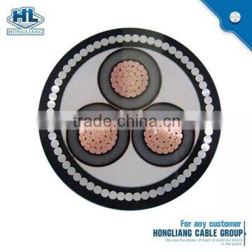 6/10kv stranded copper/aluminum XLPE insullated 1core 3core steel wire armored/stee l tape armored Underground power cable