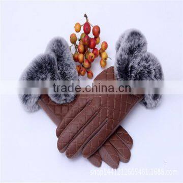 2016 China Hot Sale Black/Brown/Red Tight PU Leather Gloves photo-5