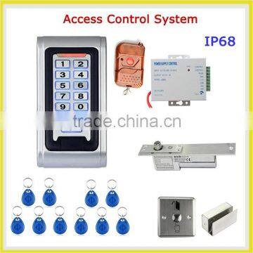 High Quality Metal Case Waterproof Standalone 125khz Access Control Reader Relay Control With Keypad