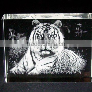 pure crystal 3D laser animals for souvenir gift (R-0016)