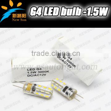 2700K warm white G4 Led bulb 24pcs Epistar 3014 leds car interior light 12V AC/DC 1.5W