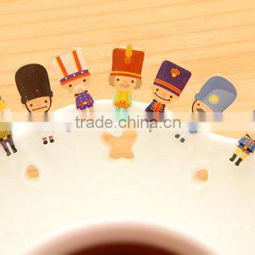 Cute Cartoon Soldier Domed Resin Sticker,Clear Epoxy Sticker
