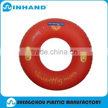 Safety inflatable baby swimming neck collar float red ring with handle